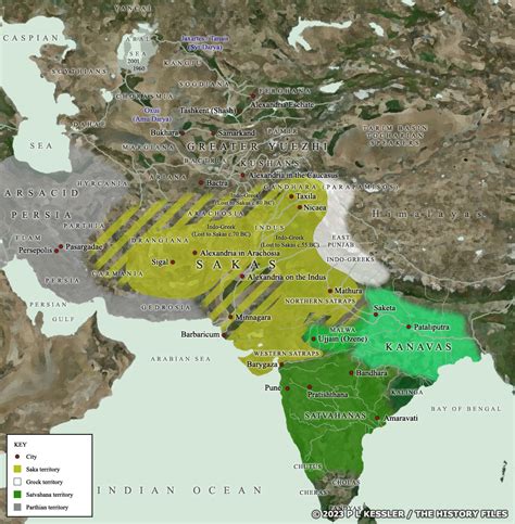 Map of Central Asia & India c.50 BC