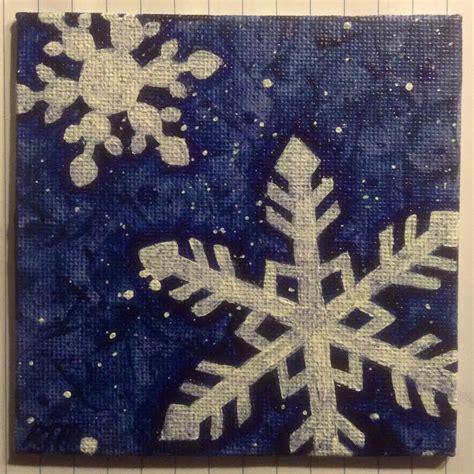 How to Paint Snowflakes in Acrylic