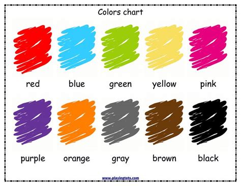 free printable colors chart for your toddler keywords: free, printable ...