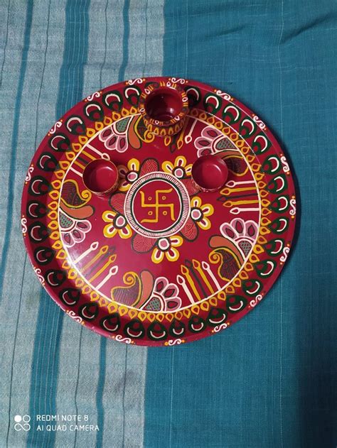 Pin by Renu Sharma on puja thali & cover | Handmade decorative items ...