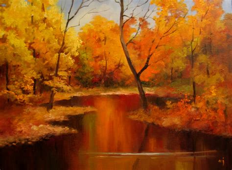 Nel's Everyday Painting: Autumn Landscape Demo - SOLD