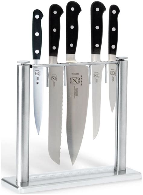 Mercer Culinary Renaissance 6-Piece Forged Knife Block Set, Tempered ...