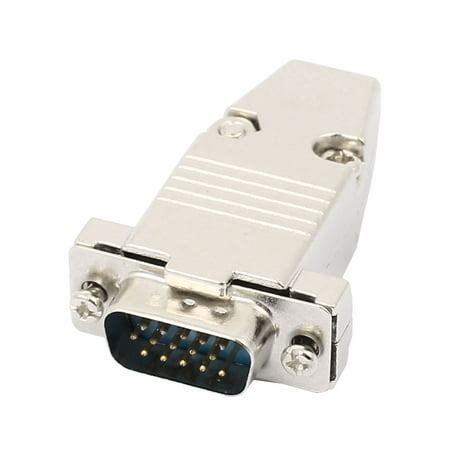 DB15 15 Pins VGA Male Converter Connector Adapter w Metal Housing ...