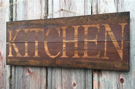 Rustic Kitchen Wood Sign Kitchen Sign Rustic by RedRoanSigns