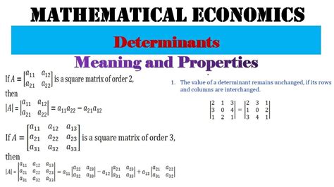 Determinant of a Matrix | Meaning and Properties - YouTube