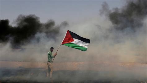 Two views of the Gaza protests, from each side of the border fence