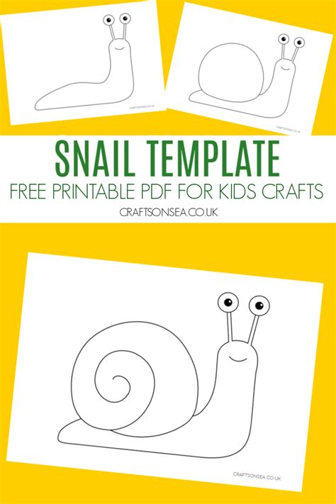 Snail Template: FREE Printable PDF - Crafts on Sea