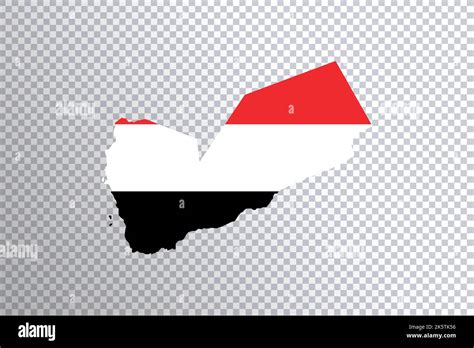 Yemen flag on map, transparent background, Clipping path Stock Photo ...