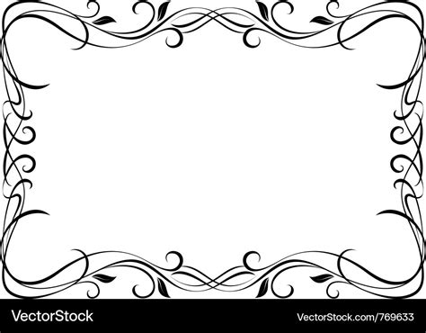 Floral Vector Border Frame Free