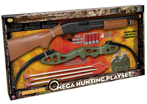 Mega Hunting Play Set: Pump Shotgun, Compound Bow & Binoculars Cool ...