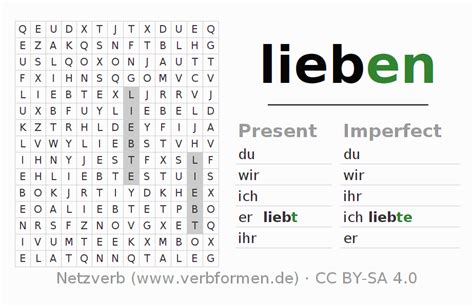 Worksheets German "lieben" - Exercises, downloads for learning ...