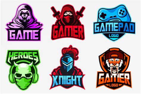 Free Gaming Logos Templates in EPS + PSD