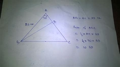 Right Isosceles Triangle Area