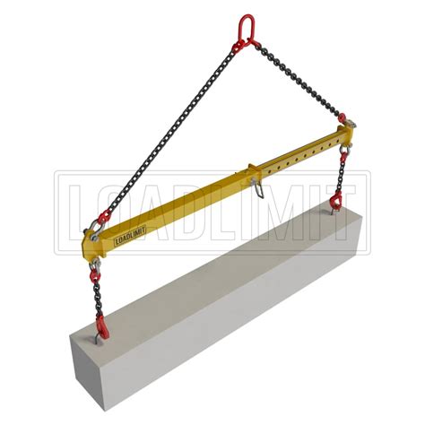 Spreader lifting beam TZX, 1 t, 2500-3500 mm, adjustable - LOADLIMIT ...