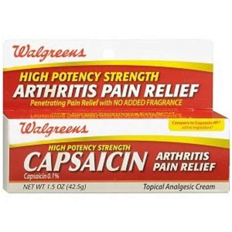 Walgreens Capsaicin 0.1% Cream, 1.5 oz Reviews 2020