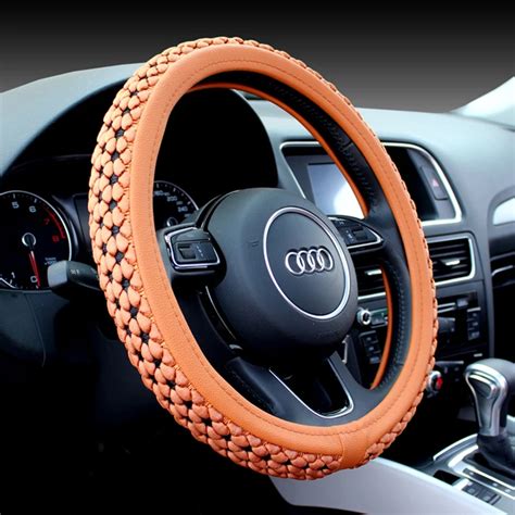 KKYSYELVA car steering wheel cover 38cm Fashion Wheel Covers for Women ...