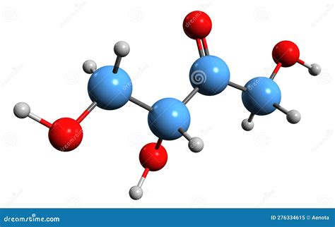 3D Image of Erythrulose Skeletal Formula Stock Illustration ...