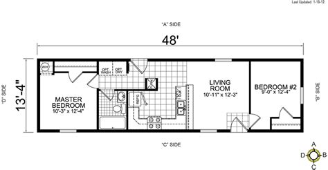 2 Bedroom 2 Bath Single Wide Mobile Home Floor Plans - floorplans.click