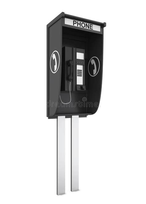 Payphone Booth Isolated stock illustration. Illustration of ...