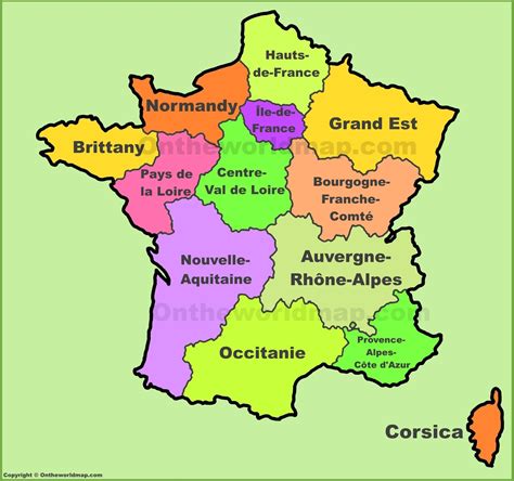 France map, Regions of france, Geography map