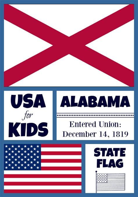 Alabama State Flag Facts by USA Facts for Kids