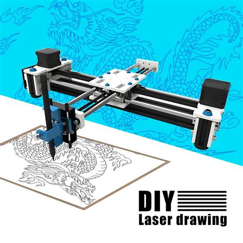 280x200mm Mini XY 2 Axis CNC Plotter Pen USB DIY Laser Drawing Machine ...