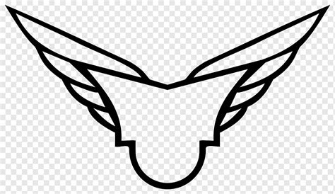 Black wings logo, Wing, Badge, white, symmetry, monochrome png | PNGWing