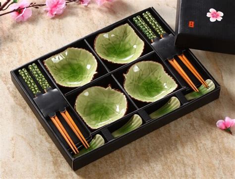 Japanese Style Tableware Set Chopticks Ceramic Sushi Dishes Sashimi ...