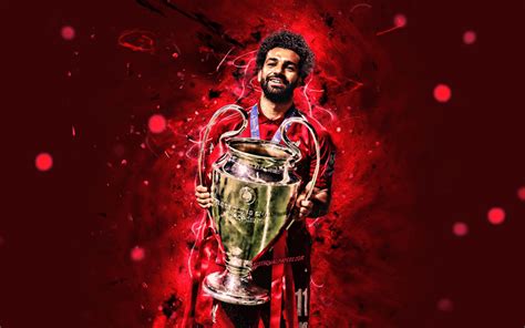 Download wallpapers Mohamed Salah with cup, 4k, UEFA Champions League ...