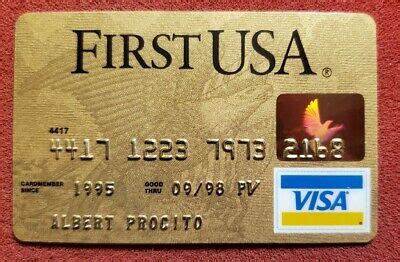 First USA Gold Visa credit card exp 1998 free ship cc1764 | eBay