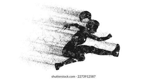 Abstract Silhouette Running Athlete On White Stock Vector (Royalty Free ...