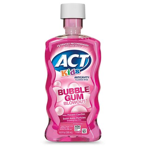 ACT Kids Anticavity Fluoride Rinse Bubblegum Blowout - Shop Mouthwash ...