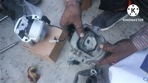 Audi A6 engine mounting replace - YouTube