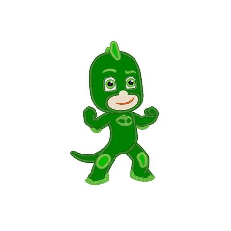 PJ Masks Green Gekko applique machine embroidery design 3 | Etsy