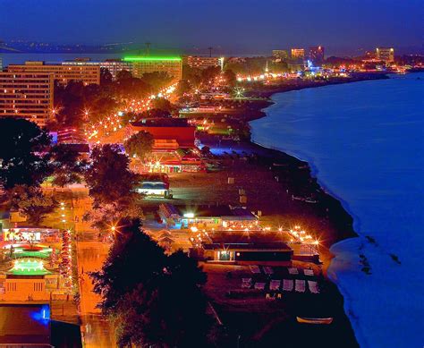 Mamaia resort by night, Black Sea, Romania | Romania travel, Romanian ...