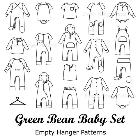 Green Bean Baby Set Digital Sewing Pattern - Etsy Australia