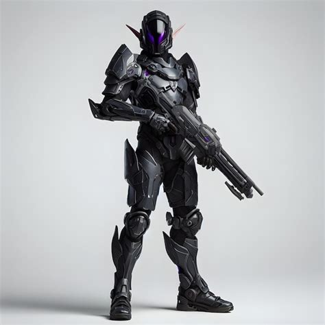 Premium AI Image | Sci fi soldier wearing heavy sci fi elven armor ...