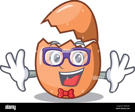 Geek raw broken egg on table cartoon Stock Vector Image & Art - Alamy