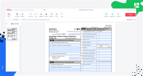 Schedule K-1 (Form 1120-S): Print and sign form online | PDFliner