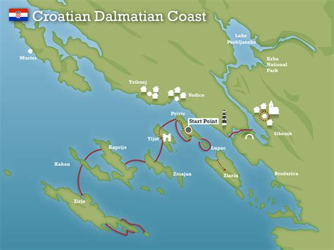 Dalmatian Coast Croatia Map