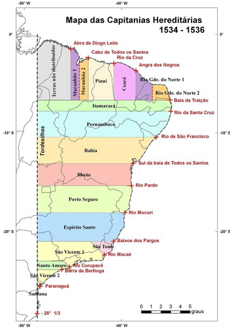 Capitanias Hereditárias: resumo, mapa e curiosidades - Toda Matéria ...