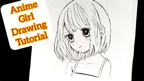 How To Draw Anime Girl || Cute Anime Girl with Short Hair - YouTube