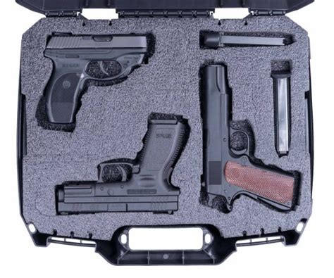 Case Club 6 Pistol (Dual Level) Hard-Sided Padlockable Carrying Case