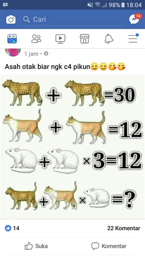 37 Teka Teki Matematik Bergambar Dan Jawapan