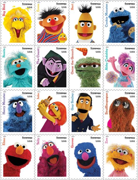 USPS to Release Sesame Street Stamps for Series' 50th Anniversary — See ...