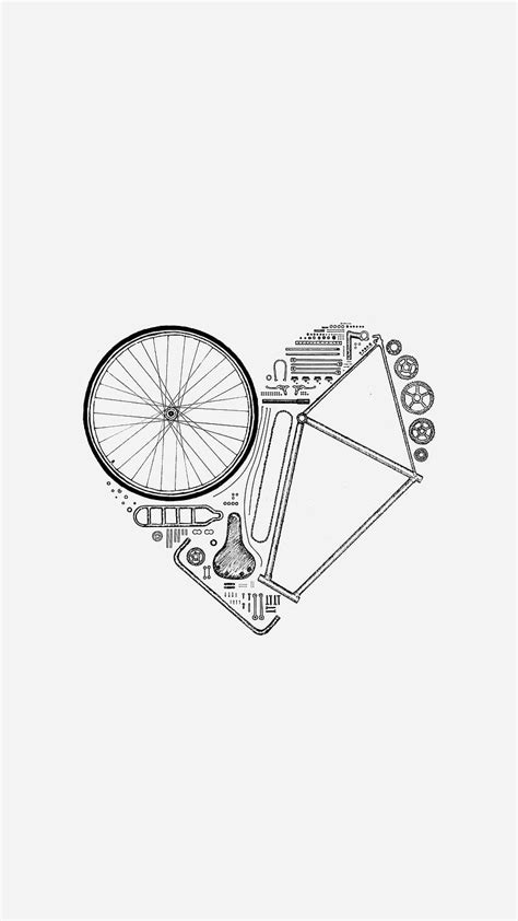 Love Bike, Florent, bicycle, graphic-design, heart, illustration, ink ...