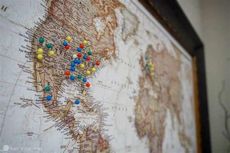 Inexpensive & Easy DIY World Travel Map with Push Pins Tutorial