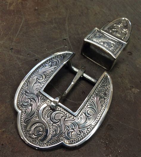 Three PC buckle set sterling silver | Western belt buckles, Cowboy ...