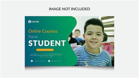 Premium Vector | Web banner template for education banner social media