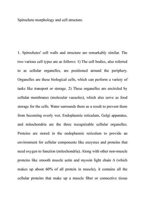 Spirochete morphology and cell structure - Spirochetes' cell walls and ...